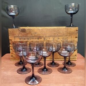 Smoke Gray Toasting Glasses for Champagne 4 oz